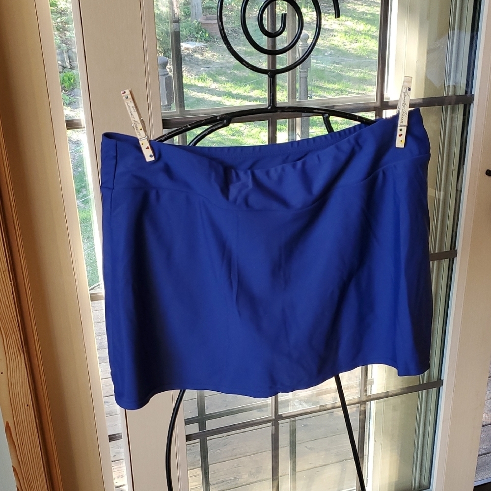 Ocean Avenue Swimwear Elegant Blue‎ Swim Sz. L Skort